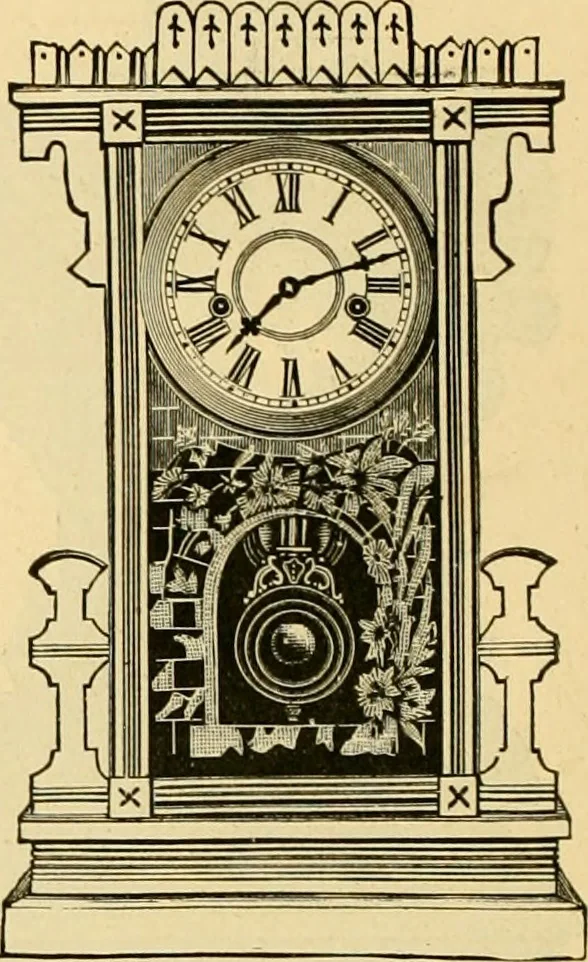 An illustration from 13th annual illustrated catalog, 1889 ... containing illustrations and prices of a few leading and staple styles of diamonds, watches, jewelry, silverware, clocks, canes, umbrellas, opera glasses, gold spectacles, eye glasses, etc., 1889, leaf 197
