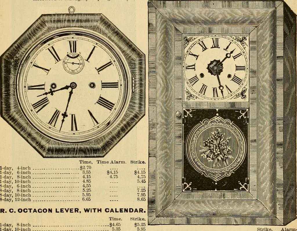 An illustration from 13th annual illustrated catalog, 1889 ... containing illustrations and prices of a few leading and staple styles of diamonds, watches, jewelry, silverware, clocks, canes, umbrellas, opera glasses, gold spectacles, eye glasses, etc., 1889, leaf 198