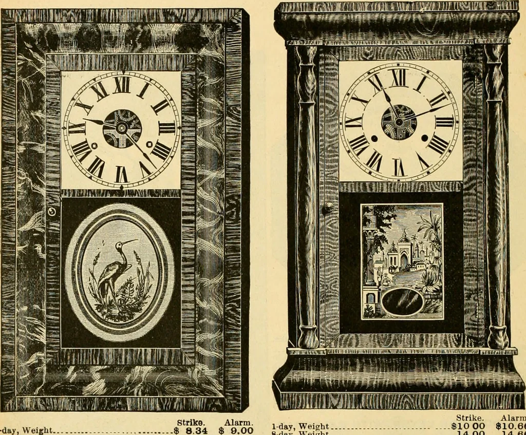 An illustration from 13th annual illustrated catalog, 1889 ... containing illustrations and prices of a few leading and staple styles of diamonds, watches, jewelry, silverware, clocks, canes, umbrellas, opera glasses, gold spectacles, eye glasses, etc., 1889, leaf 199