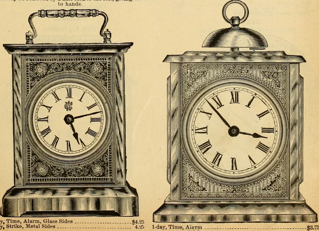 An illustration from 13th annual illustrated catalog, 1889 ... containing illustrations and prices of a few leading and staple styles of diamonds, watches, jewelry, silverware, clocks, canes, umbrellas, opera glasses, gold spectacles, eye glasses, etc., 1889, leaf 204