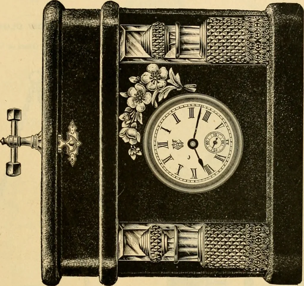 An illustration from 13th annual illustrated catalog, 1889 ... containing illustrations and prices of a few leading and staple styles of diamonds, watches, jewelry, silverware, clocks, canes, umbrellas, opera glasses, gold spectacles, eye glasses, etc., 1889, leaf 212