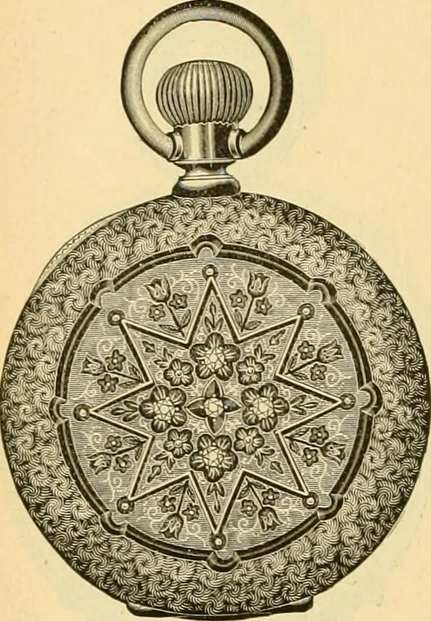 An illustration from 13th annual illustrated catalog, 1889 ... containing illustrations and prices of a few leading and staple styles of diamonds, watches, jewelry, silverware, clocks, canes, umbrellas, opera glasses, gold spectacles, eye glasses, etc., 1889, leaf 219