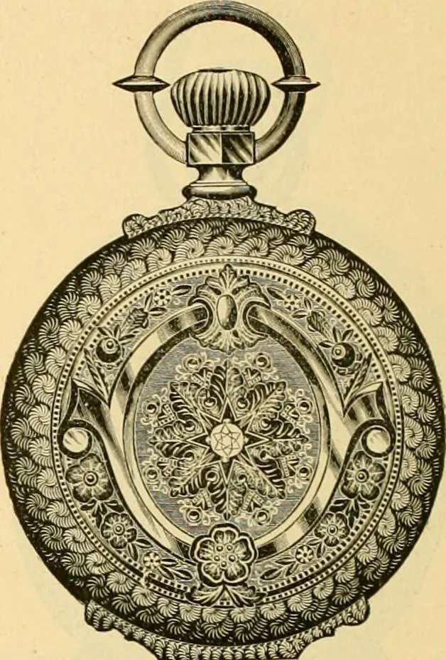 An illustration from 13th annual illustrated catalog, 1889 ... containing illustrations and prices of a few leading and staple styles of diamonds, watches, jewelry, silverware, clocks, canes, umbrellas, opera glasses, gold spectacles, eye glasses, etc., 1889, leaf 219