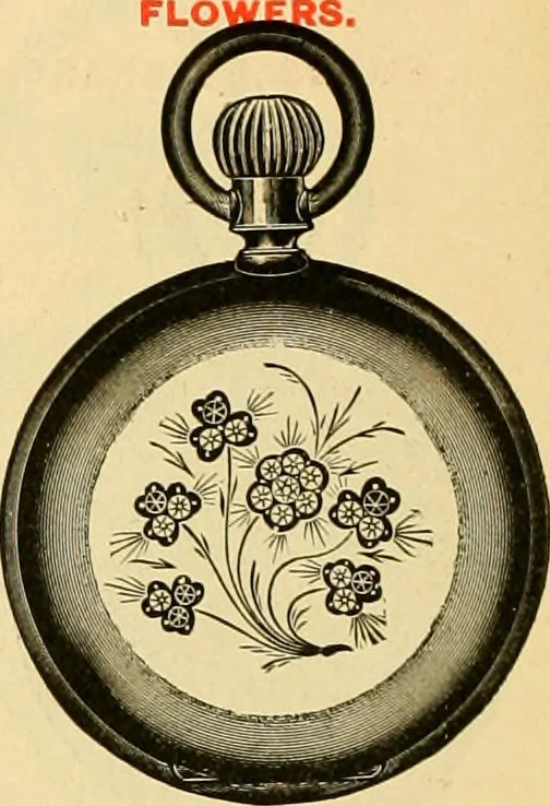 An illustration from 13th annual illustrated catalog, 1889 ... containing illustrations and prices of a few leading and staple styles of diamonds, watches, jewelry, silverware, clocks, canes, umbrellas, opera glasses, gold spectacles, eye glasses, etc., 1889, leaf 221