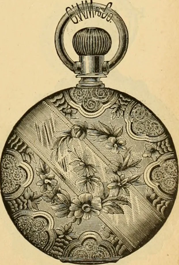 An illustration from 13th annual illustrated catalog, 1889 ... containing illustrations and prices of a few leading and staple styles of diamonds, watches, jewelry, silverware, clocks, canes, umbrellas, opera glasses, gold spectacles, eye glasses, etc., 1889, leaf 224