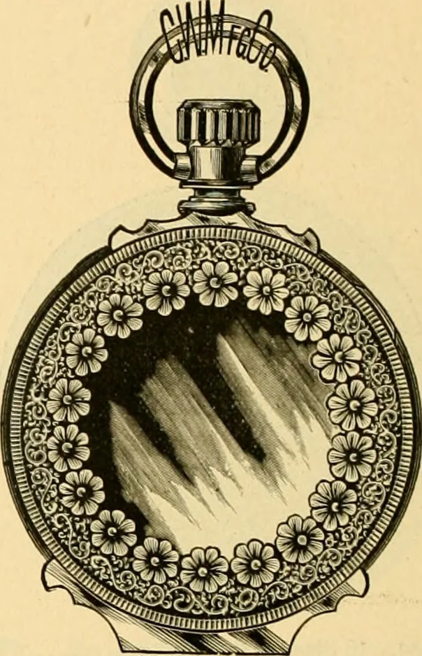 An illustration from 13th annual illustrated catalog, 1889 ... containing illustrations and prices of a few leading and staple styles of diamonds, watches, jewelry, silverware, clocks, canes, umbrellas, opera glasses, gold spectacles, eye glasses, etc., 1889, leaf 225