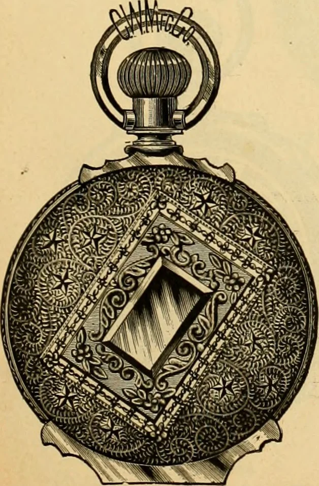 An illustration from 13th annual illustrated catalog, 1889 ... containing illustrations and prices of a few leading and staple styles of diamonds, watches, jewelry, silverware, clocks, canes, umbrellas, opera glasses, gold spectacles, eye glasses, etc., 1889, leaf 226