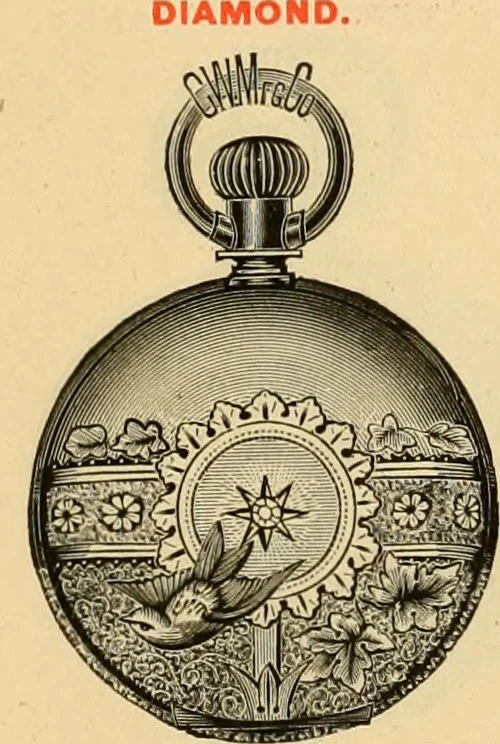 An illustration from 13th annual illustrated catalog, 1889 ... containing illustrations and prices of a few leading and staple styles of diamonds, watches, jewelry, silverware, clocks, canes, umbrellas, opera glasses, gold spectacles, eye glasses, etc., 1889, leaf 228