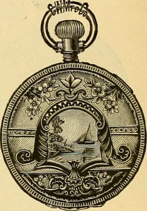 An illustration from 13th annual illustrated catalog, 1889 ... containing illustrations and prices of a few leading and staple styles of diamonds, watches, jewelry, silverware, clocks, canes, umbrellas, opera glasses, gold spectacles, eye glasses, etc., 1889, leaf 229