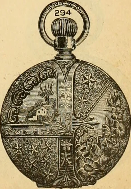 An illustration from 13th annual illustrated catalog, 1889 ... containing illustrations and prices of a few leading and staple styles of diamonds, watches, jewelry, silverware, clocks, canes, umbrellas, opera glasses, gold spectacles, eye glasses, etc., 1889, leaf 230