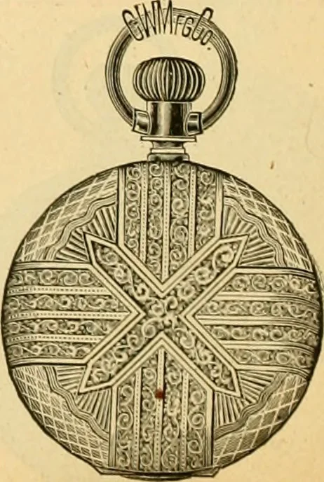 An illustration from 13th annual illustrated catalog, 1889 ... containing illustrations and prices of a few leading and staple styles of diamonds, watches, jewelry, silverware, clocks, canes, umbrellas, opera glasses, gold spectacles, eye glasses, etc., 1889, leaf 231