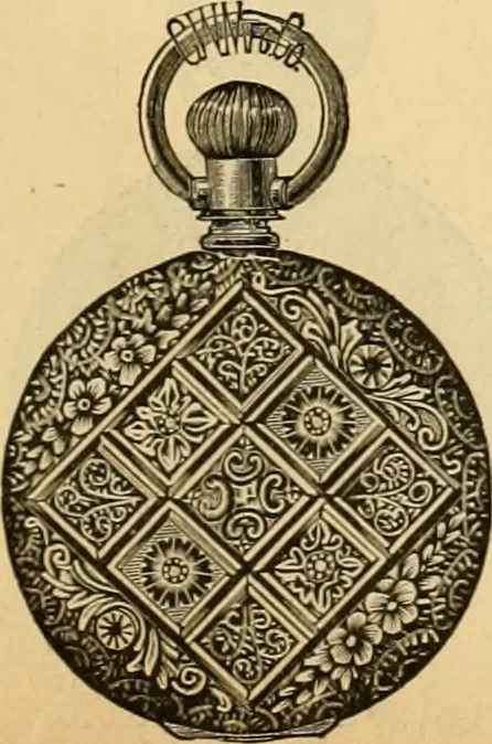 An illustration from 13th annual illustrated catalog, 1889 ... containing illustrations and prices of a few leading and staple styles of diamonds, watches, jewelry, silverware, clocks, canes, umbrellas, opera glasses, gold spectacles, eye glasses, etc., 1889, leaf 232