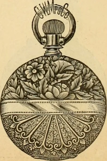 An illustration from 13th annual illustrated catalog, 1889 ... containing illustrations and prices of a few leading and staple styles of diamonds, watches, jewelry, silverware, clocks, canes, umbrellas, opera glasses, gold spectacles, eye glasses, etc., 1889, leaf 232