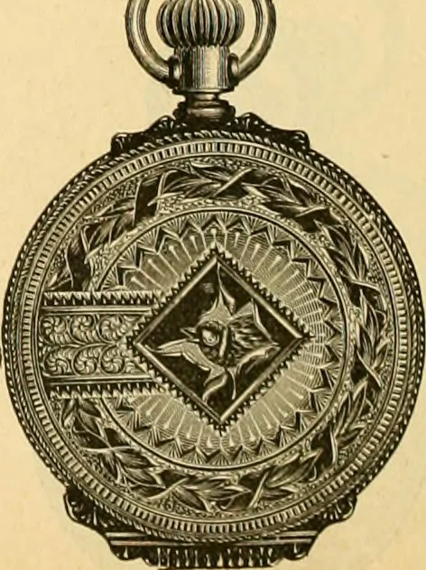 An illustration from 13th annual illustrated catalog, 1889 ... containing illustrations and prices of a few leading and staple styles of diamonds, watches, jewelry, silverware, clocks, canes, umbrellas, opera glasses, gold spectacles, eye glasses, etc., 1889, leaf 233