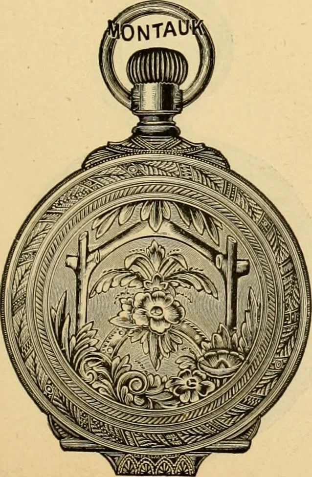 An illustration from 13th annual illustrated catalog, 1889 ... containing illustrations and prices of a few leading and staple styles of diamonds, watches, jewelry, silverware, clocks, canes, umbrellas, opera glasses, gold spectacles, eye glasses, etc., 1889, leaf 236
