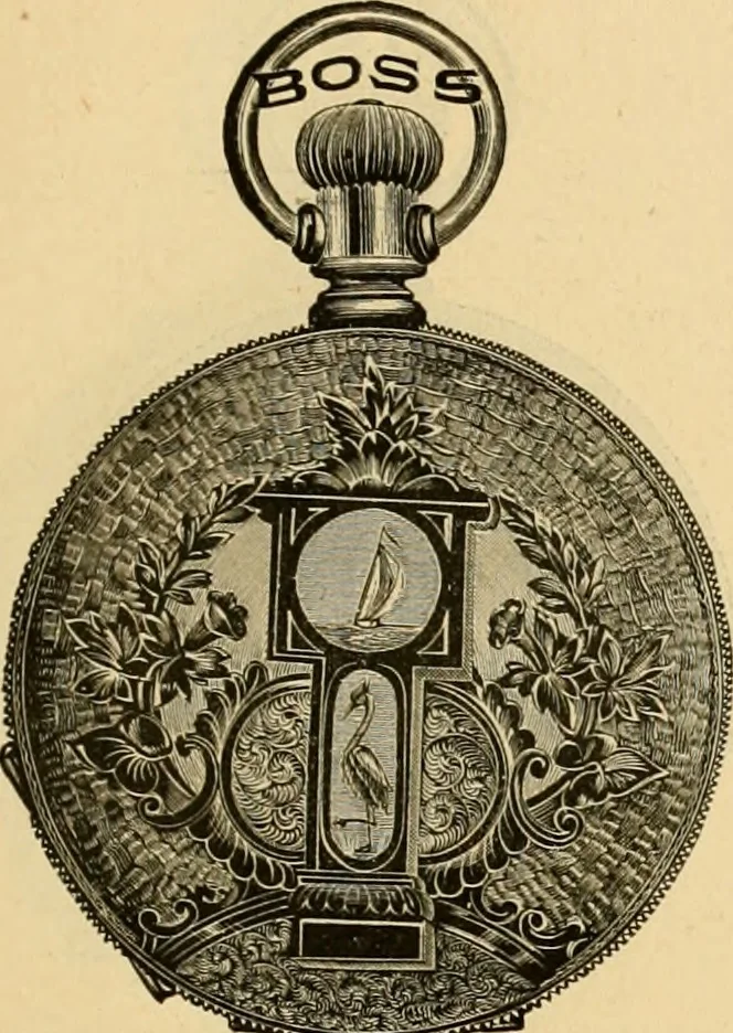An illustration from 13th annual illustrated catalog, 1889 ... containing illustrations and prices of a few leading and staple styles of diamonds, watches, jewelry, silverware, clocks, canes, umbrellas, opera glasses, gold spectacles, eye glasses, etc., 1889, leaf 238