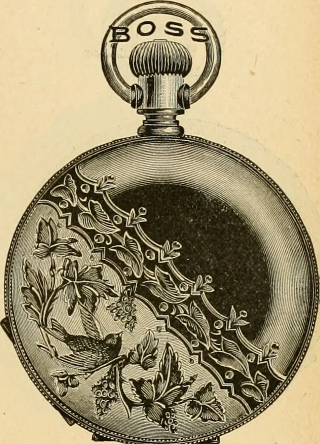 An illustration from 13th annual illustrated catalog, 1889 ... containing illustrations and prices of a few leading and staple styles of diamonds, watches, jewelry, silverware, clocks, canes, umbrellas, opera glasses, gold spectacles, eye glasses, etc., 1889, leaf 238