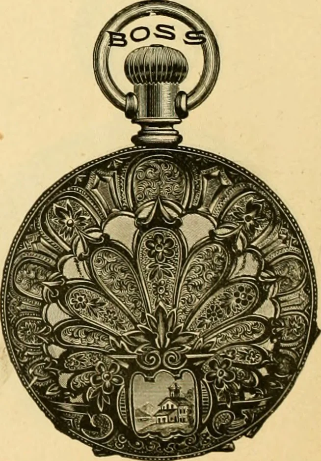An illustration from 13th annual illustrated catalog, 1889 ... containing illustrations and prices of a few leading and staple styles of diamonds, watches, jewelry, silverware, clocks, canes, umbrellas, opera glasses, gold spectacles, eye glasses, etc., 1889, leaf 239