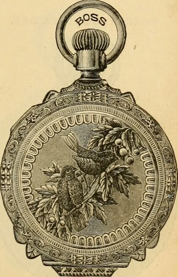 An illustration from 13th annual illustrated catalog, 1889 ... containing illustrations and prices of a few leading and staple styles of diamonds, watches, jewelry, silverware, clocks, canes, umbrellas, opera glasses, gold spectacles, eye glasses, etc., 1889, leaf 240