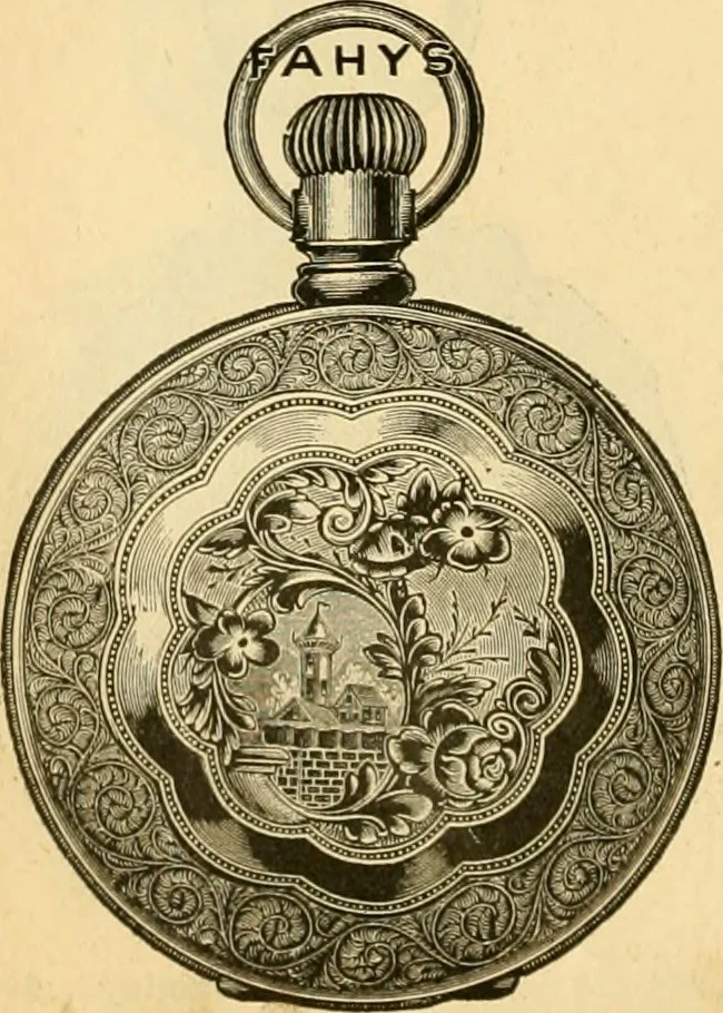 An illustration from 13th annual illustrated catalog, 1889 ... containing illustrations and prices of a few leading and staple styles of diamonds, watches, jewelry, silverware, clocks, canes, umbrellas, opera glasses, gold spectacles, eye glasses, etc., 1889, leaf 241