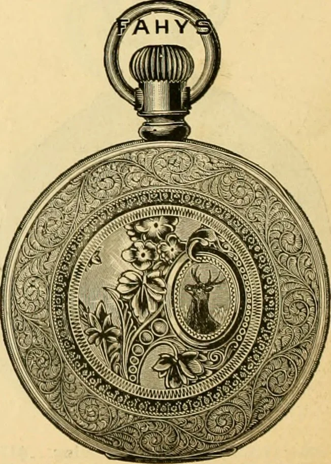 An illustration from 13th annual illustrated catalog, 1889 ... containing illustrations and prices of a few leading and staple styles of diamonds, watches, jewelry, silverware, clocks, canes, umbrellas, opera glasses, gold spectacles, eye glasses, etc., 1889, leaf 241