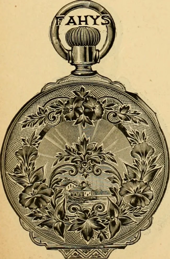 An illustration from 13th annual illustrated catalog, 1889 ... containing illustrations and prices of a few leading and staple styles of diamonds, watches, jewelry, silverware, clocks, canes, umbrellas, opera glasses, gold spectacles, eye glasses, etc., 1889, leaf 242