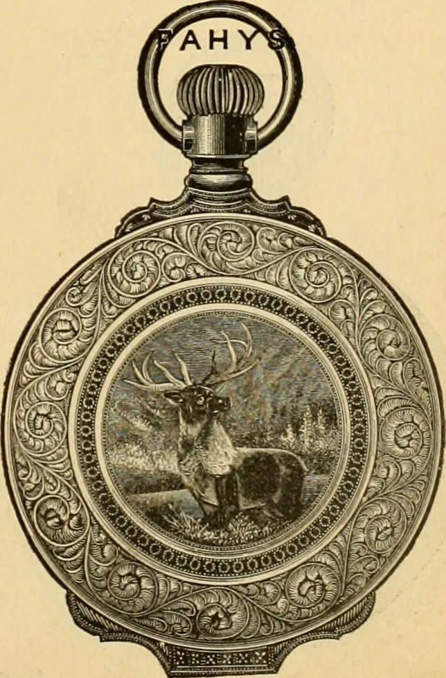 An illustration from 13th annual illustrated catalog, 1889 ... containing illustrations and prices of a few leading and staple styles of diamonds, watches, jewelry, silverware, clocks, canes, umbrellas, opera glasses, gold spectacles, eye glasses, etc., 1889, leaf 242