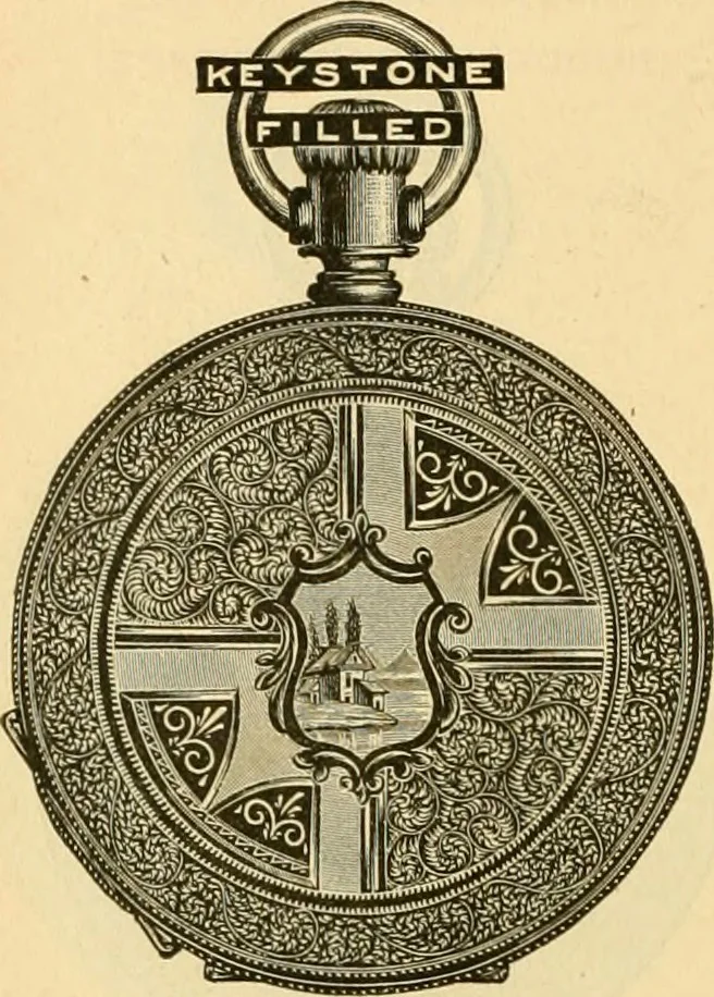 An illustration from 13th annual illustrated catalog, 1889 ... containing illustrations and prices of a few leading and staple styles of diamonds, watches, jewelry, silverware, clocks, canes, umbrellas, opera glasses, gold spectacles, eye glasses, etc., 1889, leaf 243