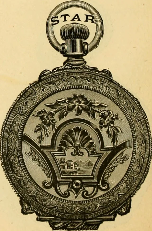 An illustration from 13th annual illustrated catalog, 1889 ... containing illustrations and prices of a few leading and staple styles of diamonds, watches, jewelry, silverware, clocks, canes, umbrellas, opera glasses, gold spectacles, eye glasses, etc., 1889, leaf 243