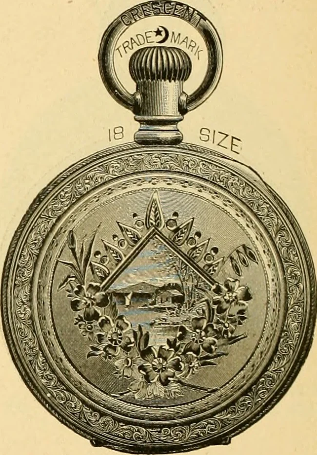 An illustration from 13th annual illustrated catalog, 1889 ... containing illustrations and prices of a few leading and staple styles of diamonds, watches, jewelry, silverware, clocks, canes, umbrellas, opera glasses, gold spectacles, eye glasses, etc., 1889, leaf 245