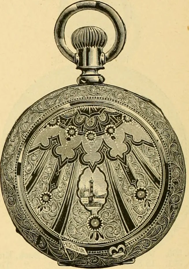 An illustration from 13th annual illustrated catalog, 1889 ... containing illustrations and prices of a few leading and staple styles of diamonds, watches, jewelry, silverware, clocks, canes, umbrellas, opera glasses, gold spectacles, eye glasses, etc., 1889, leaf 247