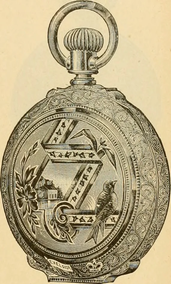 An illustration from 13th annual illustrated catalog, 1889 ... containing illustrations and prices of a few leading and staple styles of diamonds, watches, jewelry, silverware, clocks, canes, umbrellas, opera glasses, gold spectacles, eye glasses, etc., 1889, leaf 248