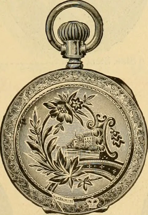 An illustration from 13th annual illustrated catalog, 1889 ... containing illustrations and prices of a few leading and staple styles of diamonds, watches, jewelry, silverware, clocks, canes, umbrellas, opera glasses, gold spectacles, eye glasses, etc., 1889, leaf 248