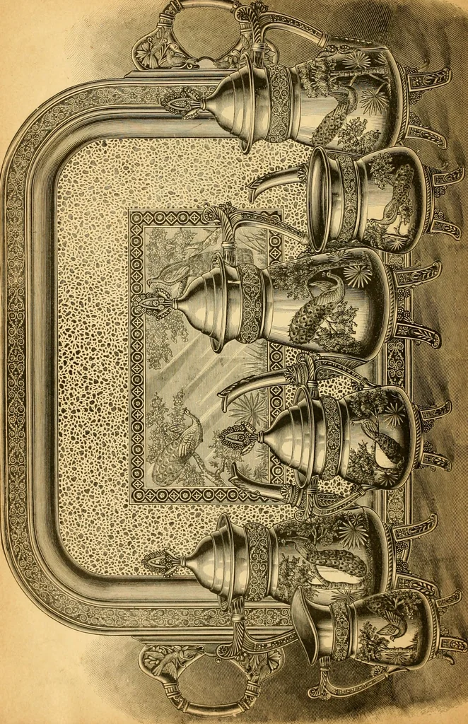 An illustration from 13th annual illustrated catalog, 1889 ... containing illustrations and prices of a few leading and staple styles of diamonds, watches, jewelry, silverware, clocks, canes, umbrellas, opera glasses, gold spectacles, eye glasses, etc., 1889, leaf 25