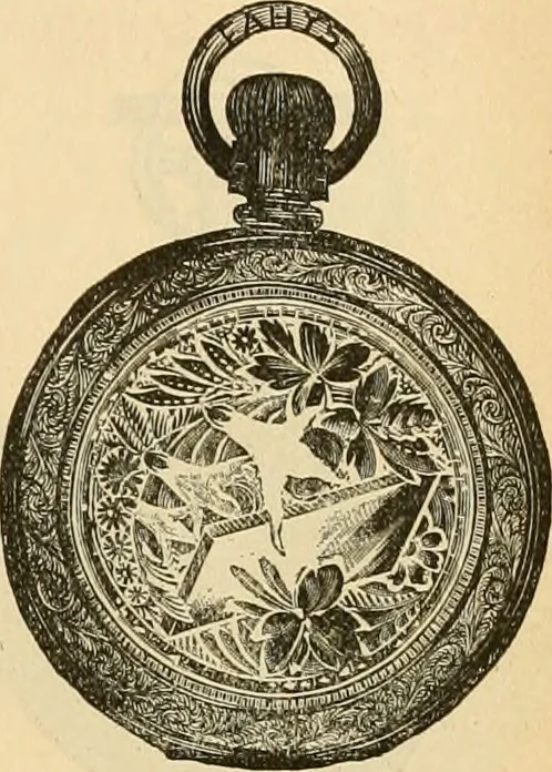 An illustration from 13th annual illustrated catalog, 1889 ... containing illustrations and prices of a few leading and staple styles of diamonds, watches, jewelry, silverware, clocks, canes, umbrellas, opera glasses, gold spectacles, eye glasses, etc., 1889, leaf 252