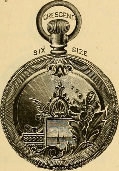 An illustration from 13th annual illustrated catalog, 1889 ... containing illustrations and prices of a few leading and staple styles of diamonds, watches, jewelry, silverware, clocks, canes, umbrellas, opera glasses, gold spectacles, eye glasses, etc., 1889, leaf 254