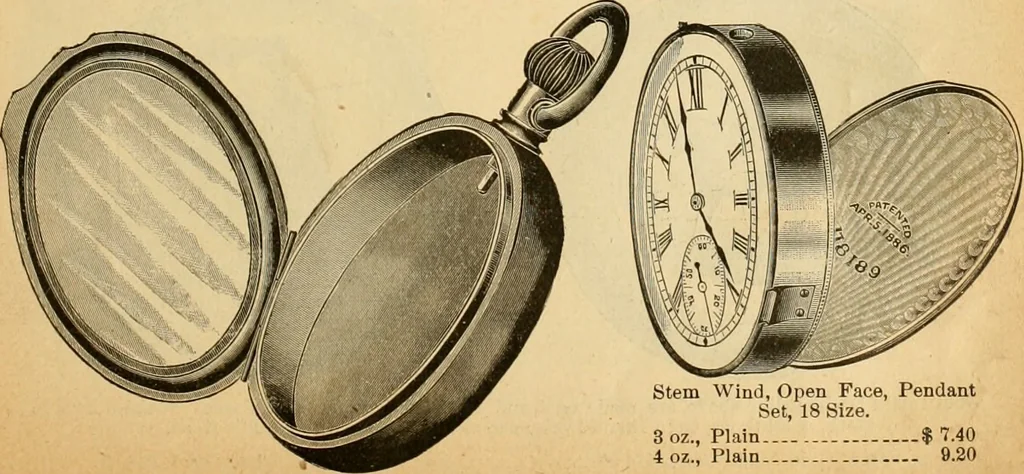 An illustration from 13th annual illustrated catalog, 1889 ... containing illustrations and prices of a few leading and staple styles of diamonds, watches, jewelry, silverware, clocks, canes, umbrellas, opera glasses, gold spectacles, eye glasses, etc., 1889, leaf 256