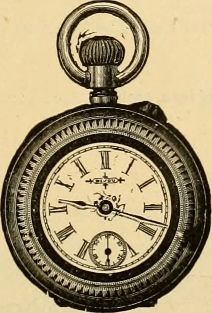 An illustration from 13th annual illustrated catalog, 1889 ... containing illustrations and prices of a few leading and staple styles of diamonds, watches, jewelry, silverware, clocks, canes, umbrellas, opera glasses, gold spectacles, eye glasses, etc., 1889, leaf 268
