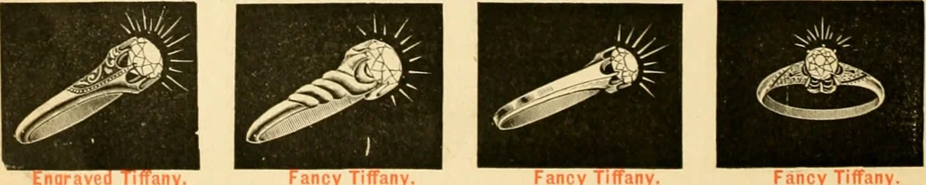 An illustration from 13th annual illustrated catalog, 1889 ... containing illustrations and prices of a few leading and staple styles of diamonds, watches, jewelry, silverware, clocks, canes, umbrellas, opera glasses, gold spectacles, eye glasses, etc., 1889, leaf 297