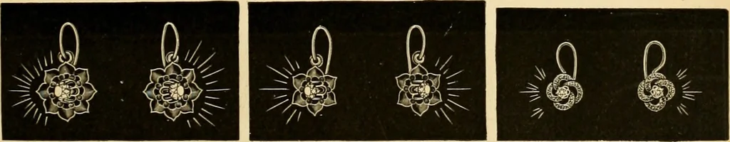 An illustration from 13th annual illustrated catalog, 1889 ... containing illustrations and prices of a few leading and staple styles of diamonds, watches, jewelry, silverware, clocks, canes, umbrellas, opera glasses, gold spectacles, eye glasses, etc., 1889, leaf 302