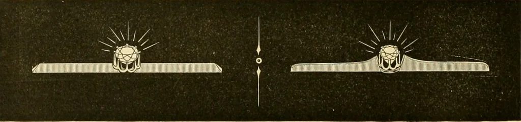 An illustration from 13th annual illustrated catalog, 1889 ... containing illustrations and prices of a few leading and staple styles of diamonds, watches, jewelry, silverware, clocks, canes, umbrellas, opera glasses, gold spectacles, eye glasses, etc., 1889, leaf 303