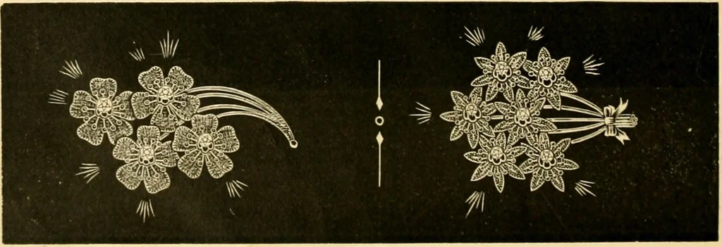 An illustration from 13th annual illustrated catalog, 1889 ... containing illustrations and prices of a few leading and staple styles of diamonds, watches, jewelry, silverware, clocks, canes, umbrellas, opera glasses, gold spectacles, eye glasses, etc., 1889, leaf 305