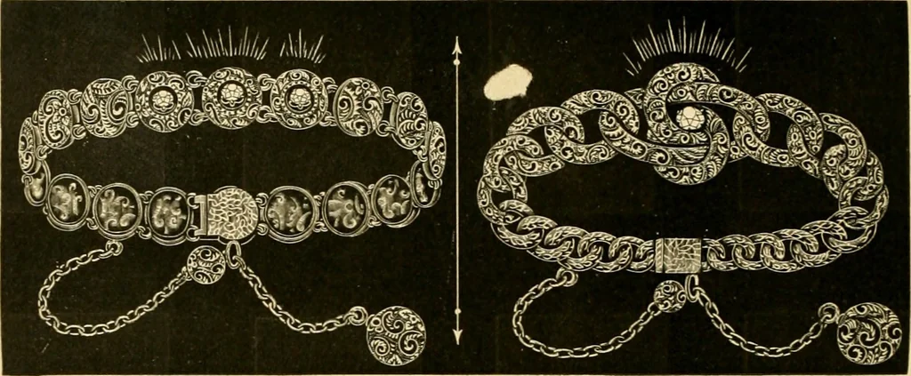 An illustration from 13th annual illustrated catalog, 1889 ... containing illustrations and prices of a few leading and staple styles of diamonds, watches, jewelry, silverware, clocks, canes, umbrellas, opera glasses, gold spectacles, eye glasses, etc., 1889, leaf 309