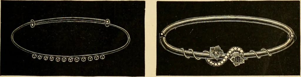An illustration from 13th annual illustrated catalog, 1889 ... containing illustrations and prices of a few leading and staple styles of diamonds, watches, jewelry, silverware, clocks, canes, umbrellas, opera glasses, gold spectacles, eye glasses, etc., 1889, leaf 314
