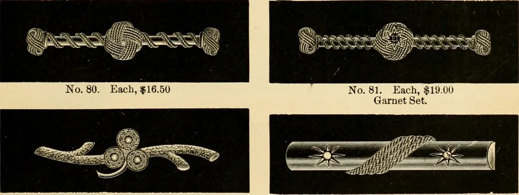 An illustration from 13th annual illustrated catalog, 1889 ... containing illustrations and prices of a few leading and staple styles of diamonds, watches, jewelry, silverware, clocks, canes, umbrellas, opera glasses, gold spectacles, eye glasses, etc., 1889, leaf 316