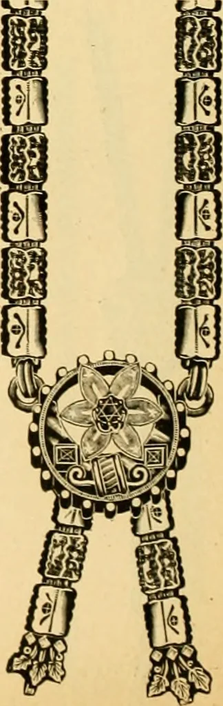 An illustration from 13th annual illustrated catalog, 1889 ... containing illustrations and prices of a few leading and staple styles of diamonds, watches, jewelry, silverware, clocks, canes, umbrellas, opera glasses, gold spectacles, eye glasses, etc., 1889, leaf 329