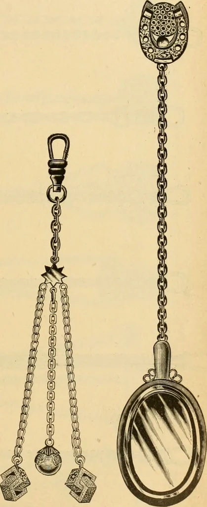 An illustration from 13th annual illustrated catalog, 1889 ... containing illustrations and prices of a few leading and staple styles of diamonds, watches, jewelry, silverware, clocks, canes, umbrellas, opera glasses, gold spectacles, eye glasses, etc., 1889, leaf 338