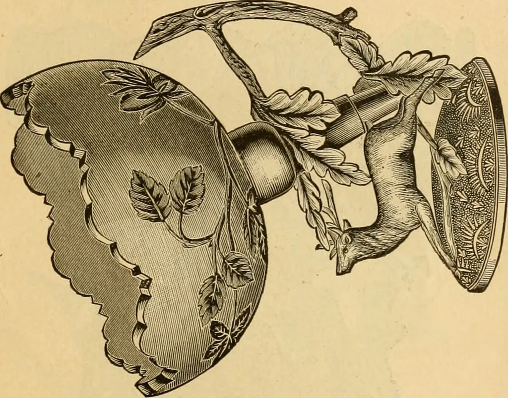An illustration from 13th annual illustrated catalog, 1889 ... containing illustrations and prices of a few leading and staple styles of diamonds, watches, jewelry, silverware, clocks, canes, umbrellas, opera glasses, gold spectacles, eye glasses, etc., 1889, leaf 34