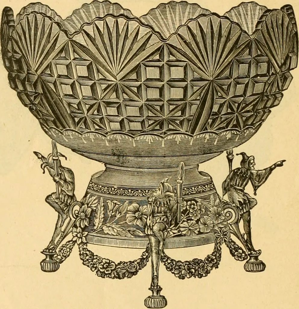 An illustration from 13th annual illustrated catalog, 1889 ... containing illustrations and prices of a few leading and staple styles of diamonds, watches, jewelry, silverware, clocks, canes, umbrellas, opera glasses, gold spectacles, eye glasses, etc., 1889, leaf 35