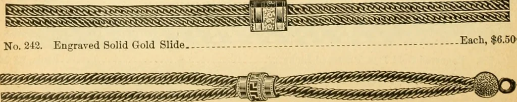 An illustration from 13th annual illustrated catalog, 1889 ... containing illustrations and prices of a few leading and staple styles of diamonds, watches, jewelry, silverware, clocks, canes, umbrellas, opera glasses, gold spectacles, eye glasses, etc., 1889, leaf 359